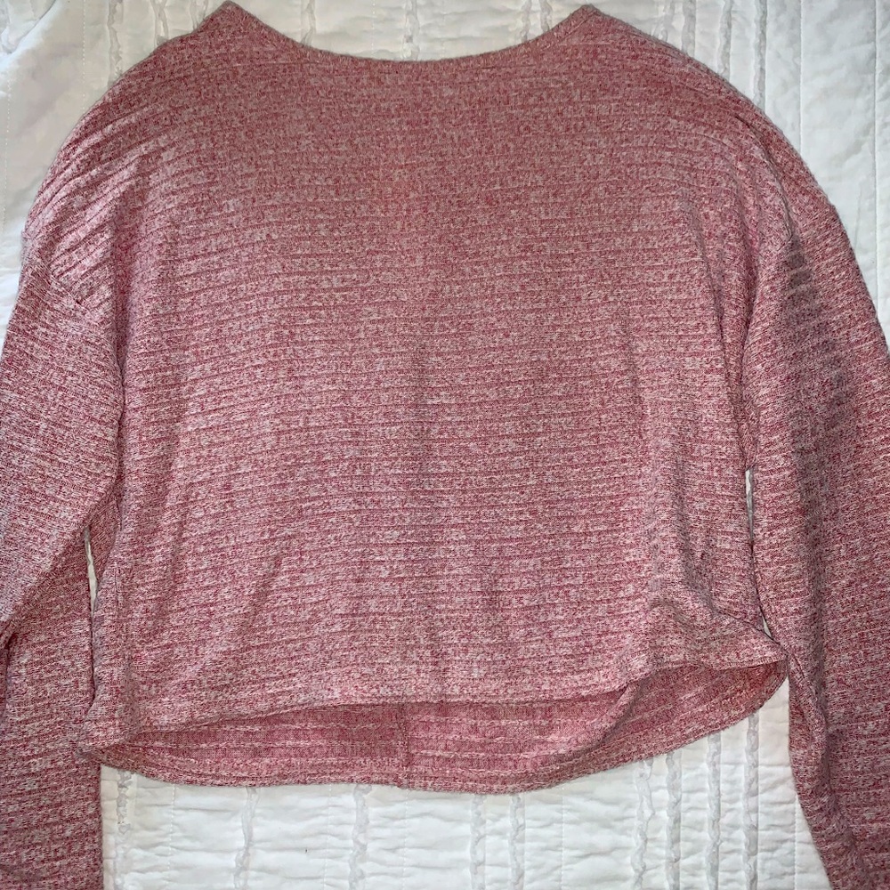 Pink soft long sleeve top